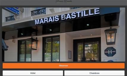 Hotel Booking via Smartphone: new mobile website Hotel Marais Bastille