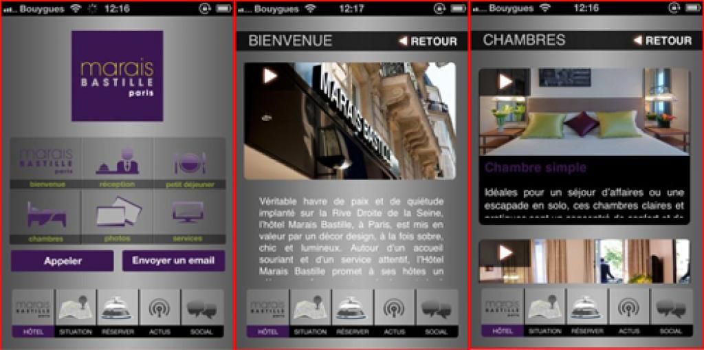 Hotel Marais Bastille has its own iPhone app!